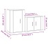 Set de muebles para TV 2 pzas madera contrachapada roble