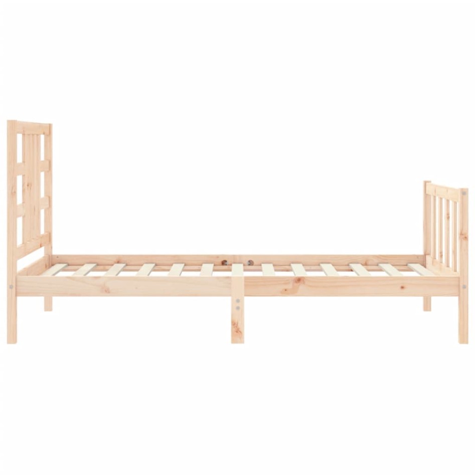 Estructura de cama sin colchón madera maciza de pino 90x190