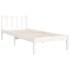 Estructura de cama sin colchón madera de pino blanca 90x200