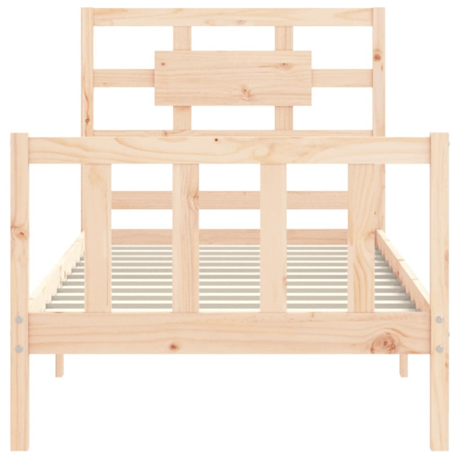 Estructura de cama con cabecero madera
