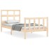 Estructura de cama sin colchón madera maciza de pino 90x200