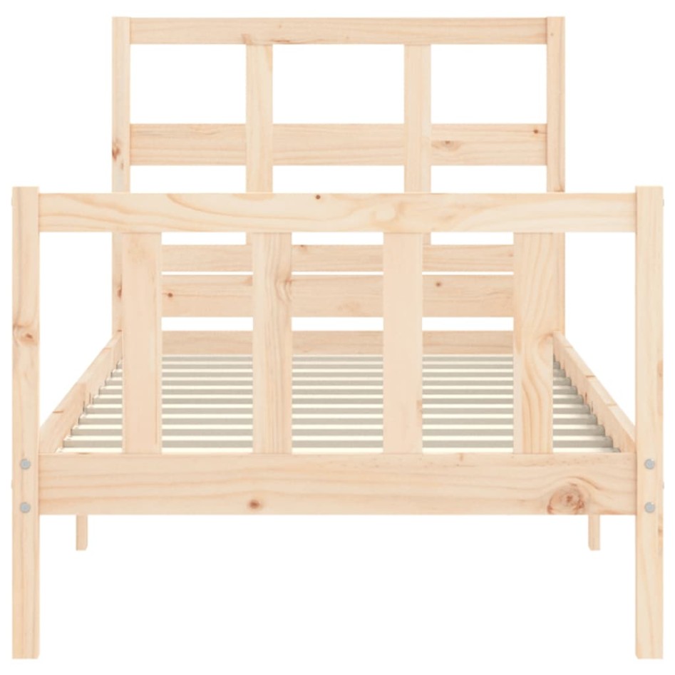 Estructura de cama sin colchón madera maciza de pino 90x200