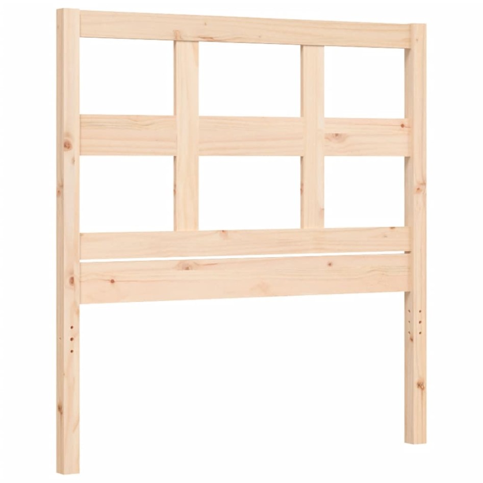 Estructura de cama sin colchón madera maciza de pino 90x200