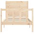 Estructura de cama sin colchón madera maciza de pino 90x200
