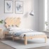 Estructura de cama sin colchón madera maciza de pino 90x200