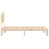 Estructura de cama sin colchón madera maciza de pino 90x200