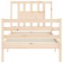 Estructura de cama con cabecero madera maciza 90x200