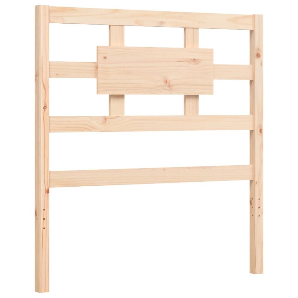 Estructura de cama con cabecero madera maciza 90x200