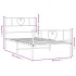 Estructura cama sin colchón con estribo metal blanco 100x200