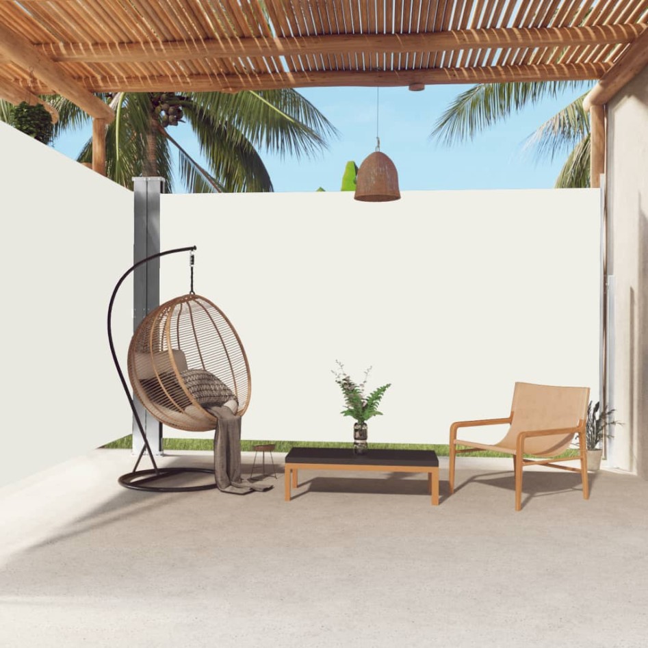 Toldo lateral retráctil crema 220x600