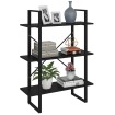 Estantería de madera contrachapada negro 80x30x105 cm