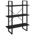 Estantería de madera contrachapada negro 80x30x105