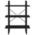 Estantería de madera contrachapada negro 80x30x105