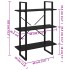 Estantería de madera contrachapada negro 80x30x105