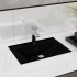 Lavabo rectangular de cerámica hueco de grifo/desagüe