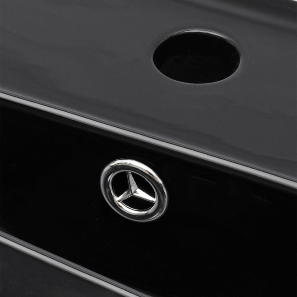 Lavabo rectangular de cerámica hueco de grifo/desagüe