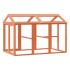 Corral de madera maciza pino marrón 141x94x104
