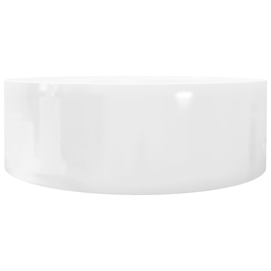 Lavabo de cerámica con agujero para grifo/desagüe blanco