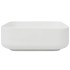 Lavabo cuadrado de cerámica blanco 39x39x13,5