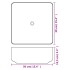 Lavabo cuadrado de cerámica blanco 39x39x13,5