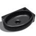 Lavabo redondo de cerámica con orificio de grifo/desagüe