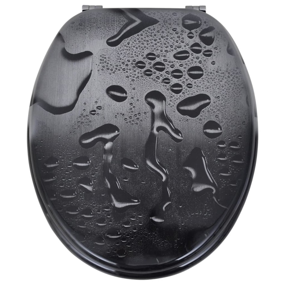 Asientos de inodoro con tapas 2 uds MDF