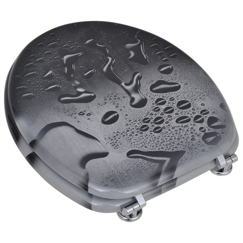 Asientos de inodoro con tapas 2 uds MDF