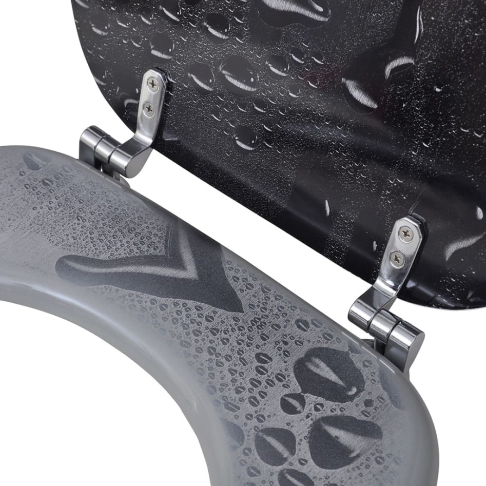 Asientos de inodoro con tapas 2 uds MDF