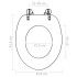 Asiento de inodoro con tapas 2 uds MDF
