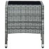 Mesa de jardín ratán sintético gris 40x40x45