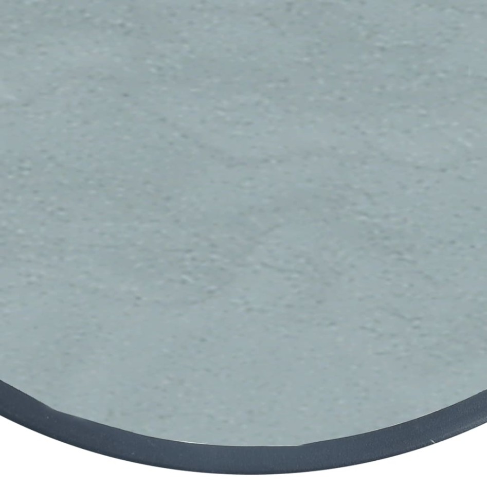 Mesa de jardín bistró acero y vidrio negro 40x46