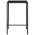 Mesa alta de jardín ratán sintético y vidrio marrón 70x70x110