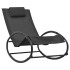 Tumbona con almohada acero y textilene