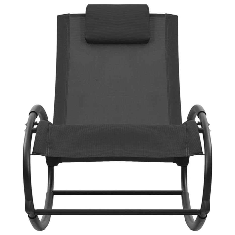 Tumbona con almohada acero y textilene