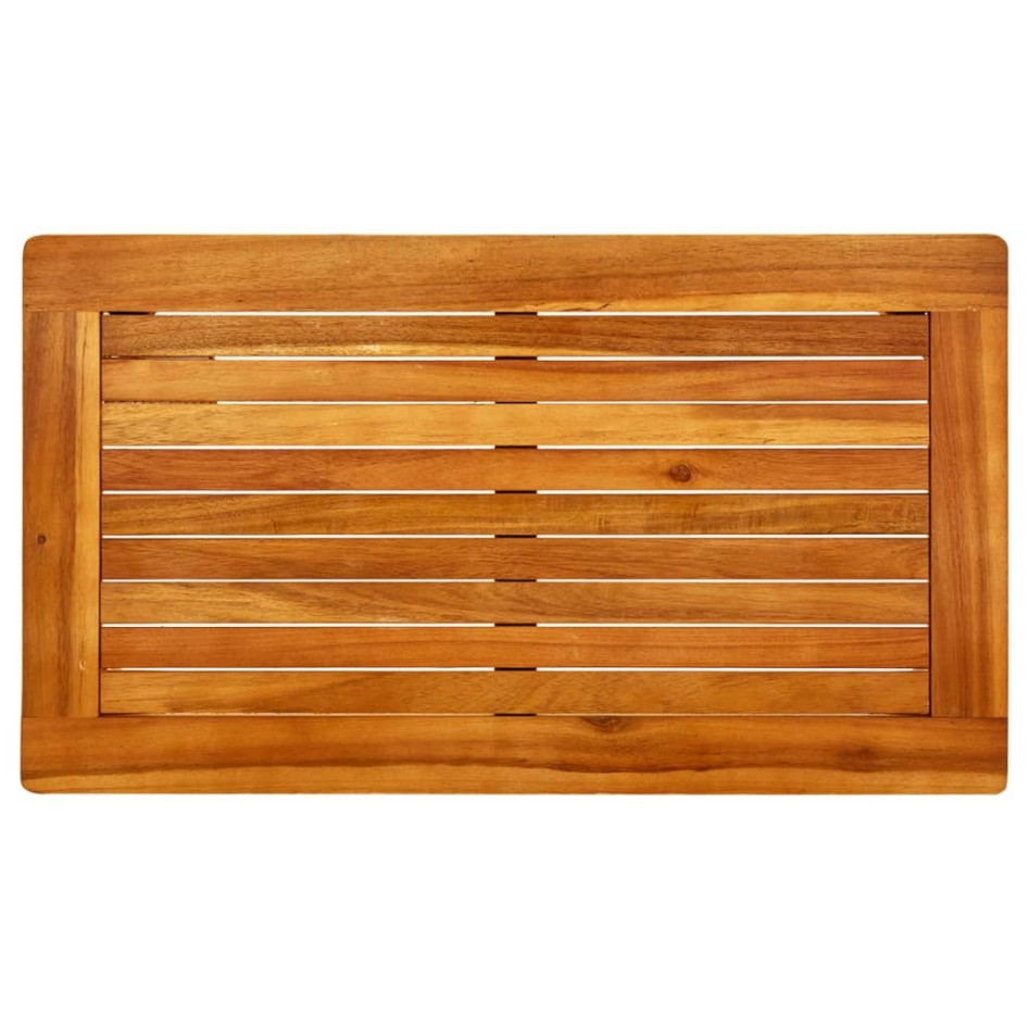 Mesa de centro de jardín madera maciza de acacia 70x40x36