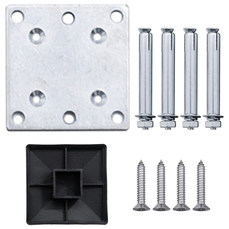 Panel de valla WPC negro 95x(105-180)