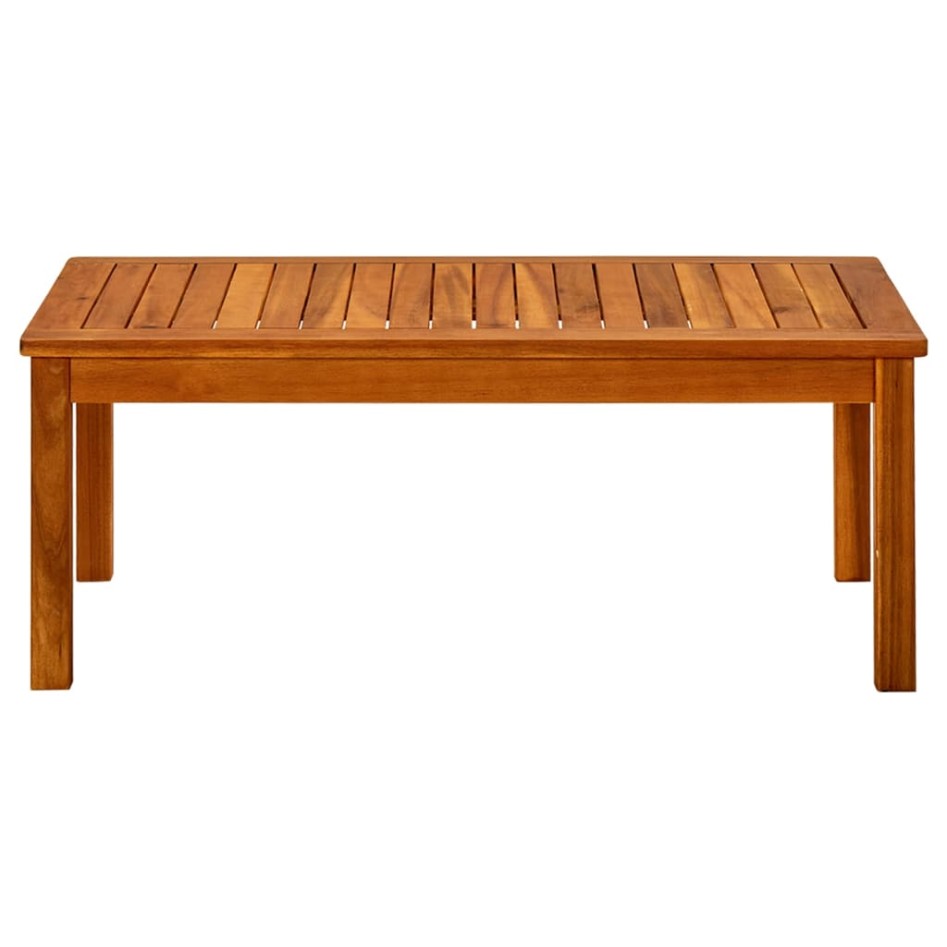 Mesa de centro de jardín madera maciza de acacia 90x50x36