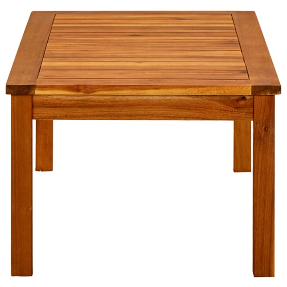 Mesa de centro de jardín madera maciza de acacia 90x50x36
