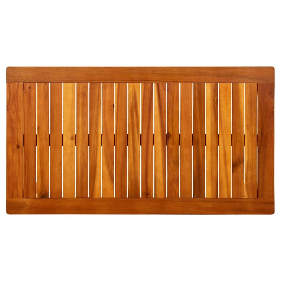 Mesa de centro de jardín madera maciza de acacia 90x50x36