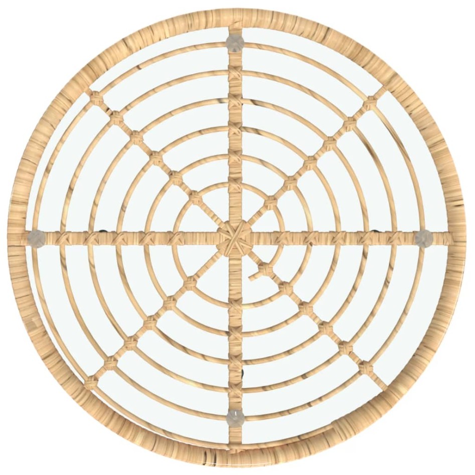 Mesa de comedor de vidrio templado y acero Ø80