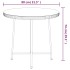 Mesa de comedor de vidrio templado y acero Ø80