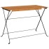 Mesa de cafetería plegable madera acacia y acero 100x54x71