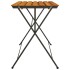 Mesa de cafetería plegable madera acacia y acero 100x54x71