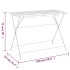 Mesa de cafetería plegable madera acacia y acero 100x54x71