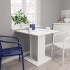 Mesa de comedor de madera contrachapada blanco 80x80x75