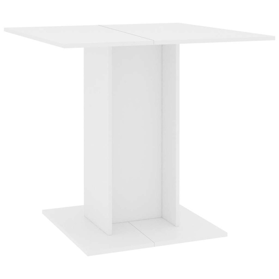 Mesa de comedor de madera contrachapada blanco 80x80x75