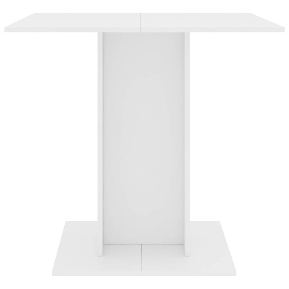 Mesa de comedor de madera contrachapada blanco 80x80x75