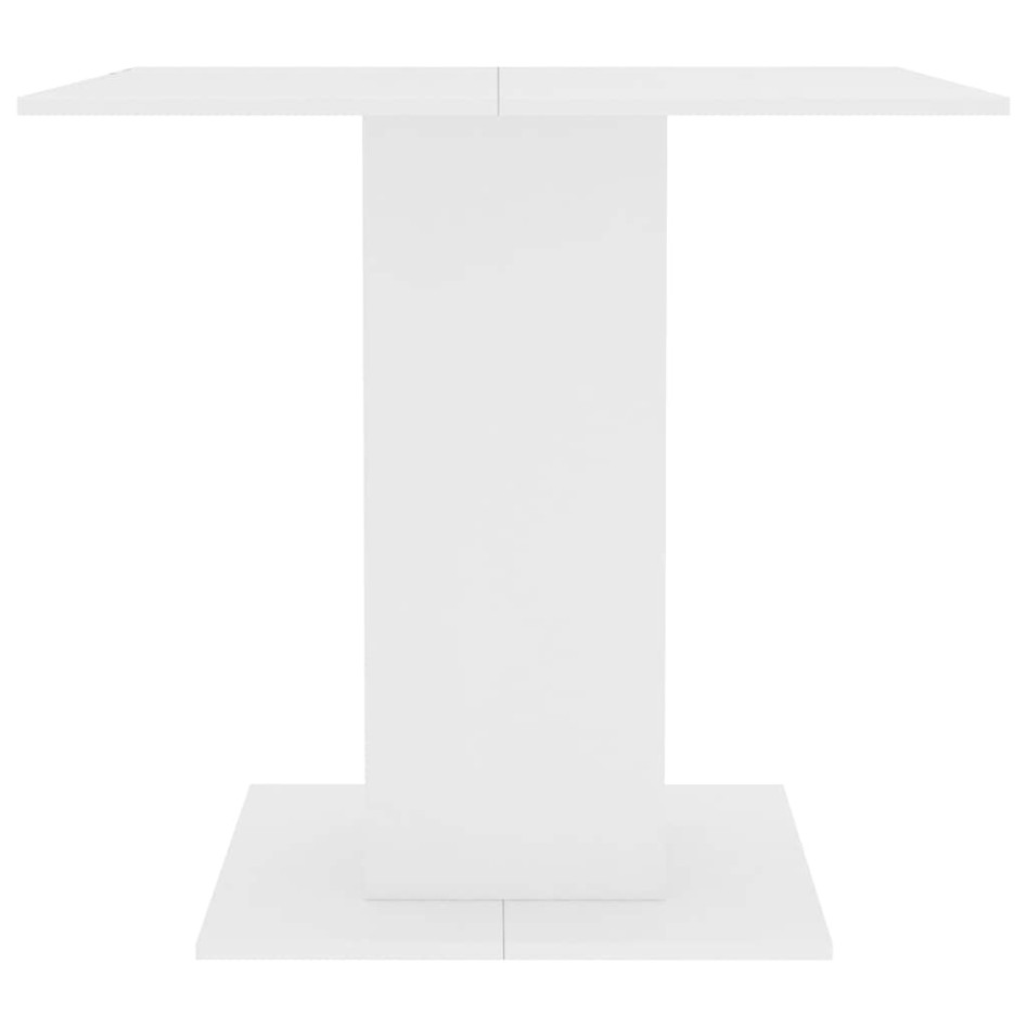 Mesa de comedor de madera contrachapada blanco 80x80x75
