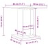 Mesa de comedor de madera contrachapada blanco 80x80x75