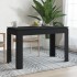 Mesa de comedor de madera contrachapada negro 120x60x76